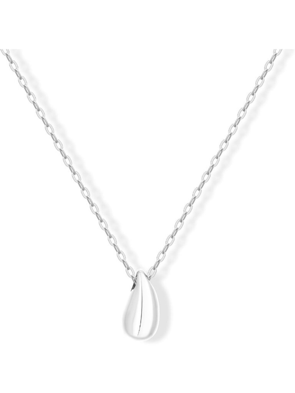 Minimalist Teardrop Pendant Necklace, S925 Sterling Silver Jewelry Gift for Her
